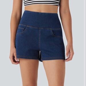 High-Waisted Denim Stretch Women's Shorts